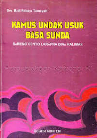 Kamus Undak Usuk Basa Sunda
