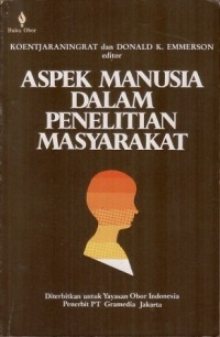 ASPEK MANUSIA DALAM PENELITIAN MASYARAKAT