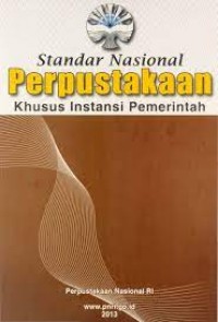 Standar Nasional Perpustakaan Khusus Lembaga Non Pemerintah
