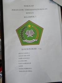PERAN GURU TERHADAP KENAKALAN REMAJA